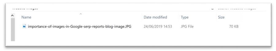 This image shows a good example of an image name for google Example of a good file name for an image