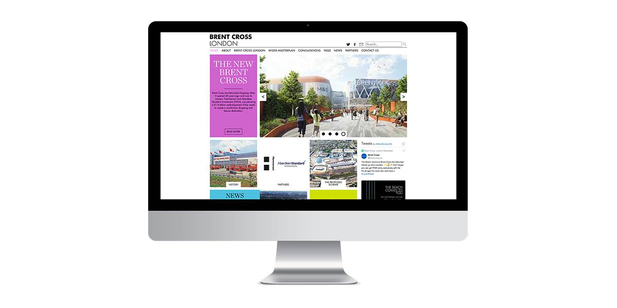 Brent Cross London Case Study - Website Landing Page Image Showing Fourth Slider