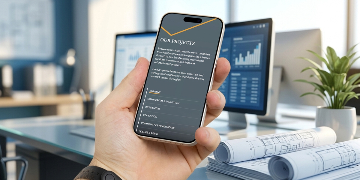  Brooks and Wood Mobile Website Mockup