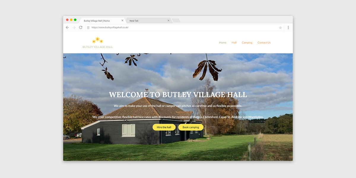 Butley Village Hall Case Study - Home Page