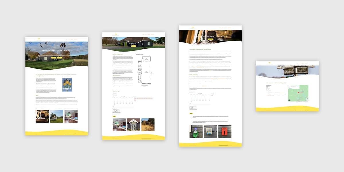 Butley Village Hall Case Study - Web Page Spread