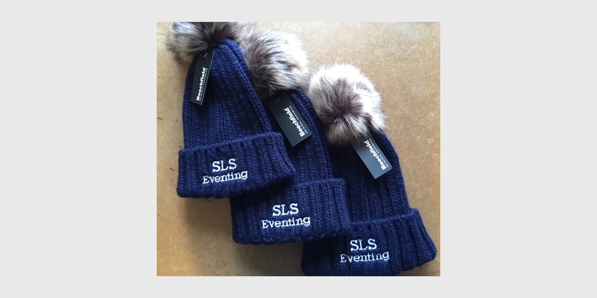 SLS Eventing embroidered bobble hats