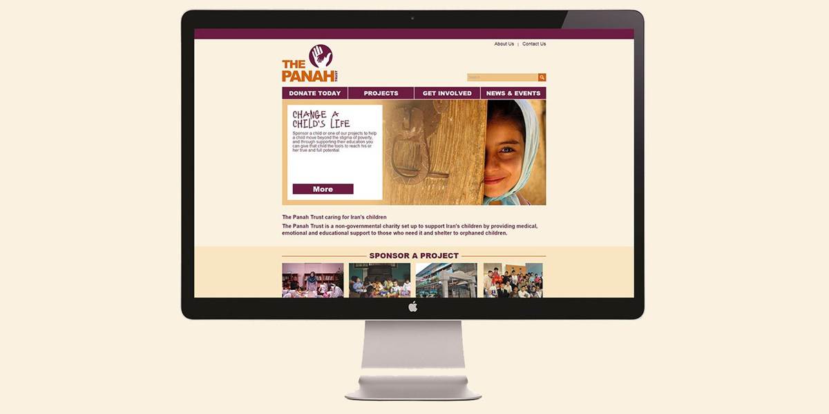 Panah Trust website screen