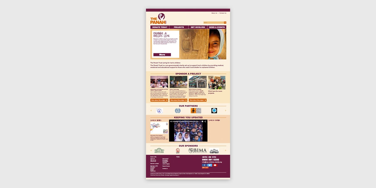 Panah Trust Homepage Spread