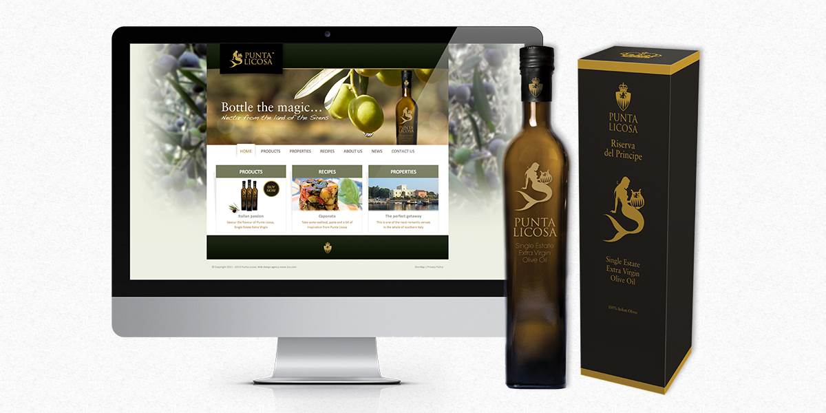 Punta Licosa product example and website screen
