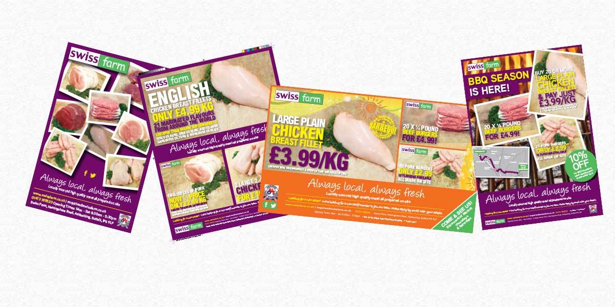 Swiss Farm Butchers advertisement examples