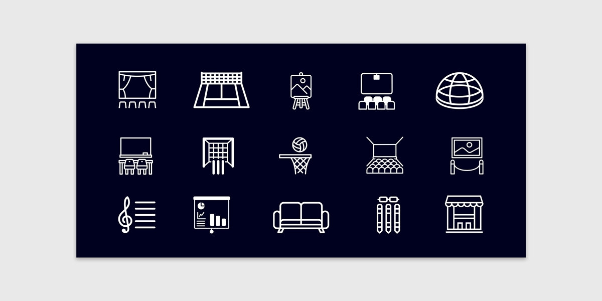 Facility hire icons