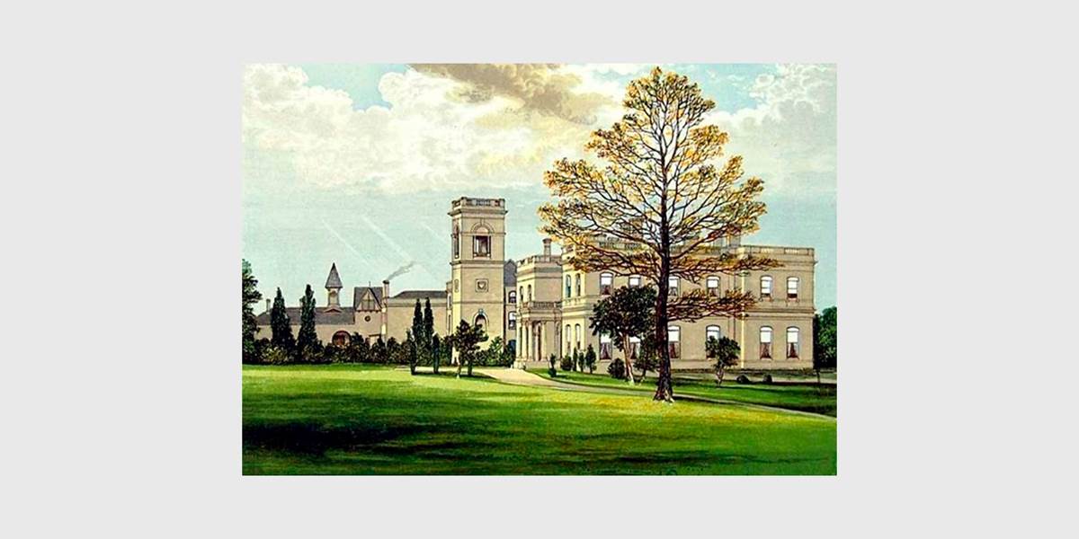 Old painting of Worlingham Hall in Suffolk