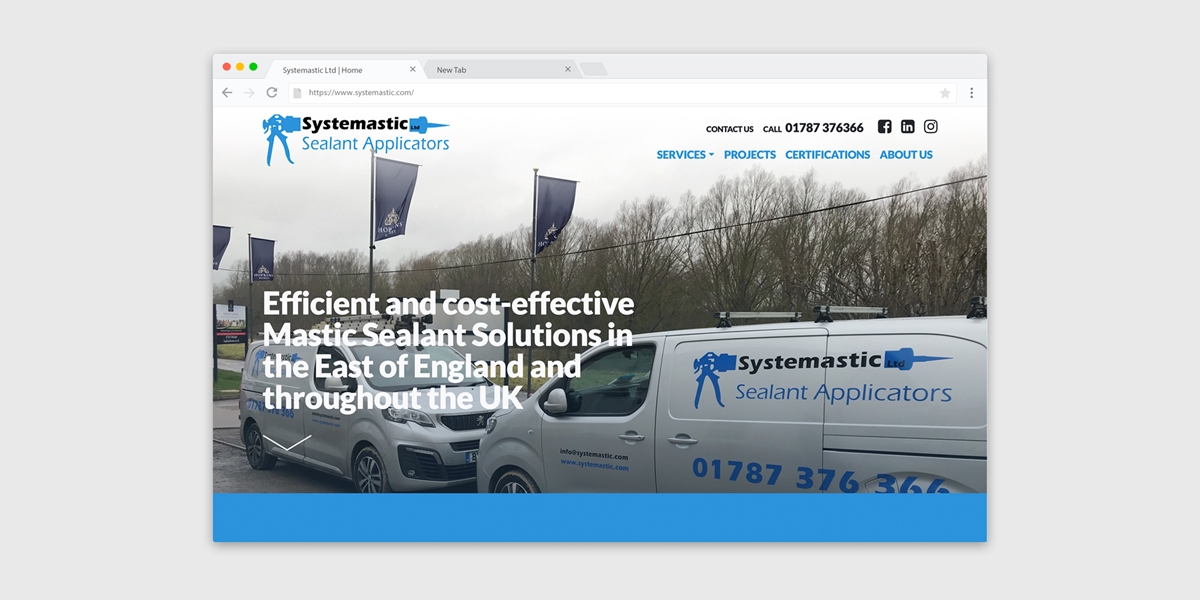 Systemastic Home Page Mockup