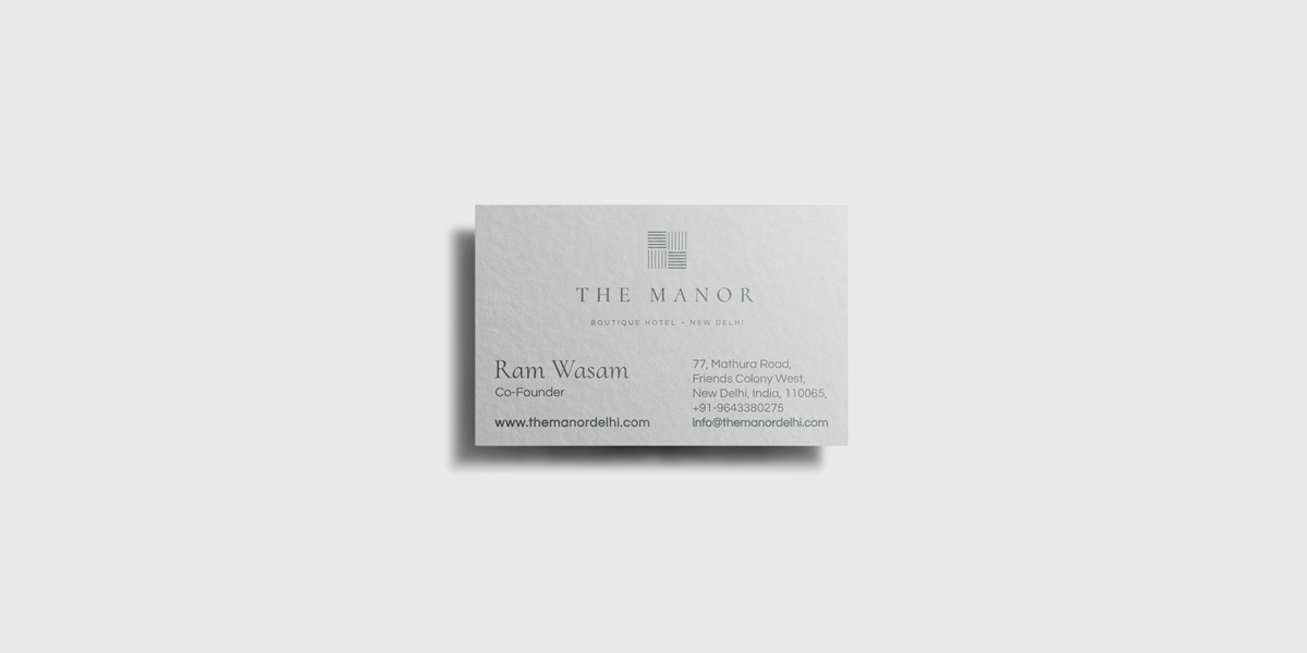 The Manor Delhi Portfolio - Ram Business Card