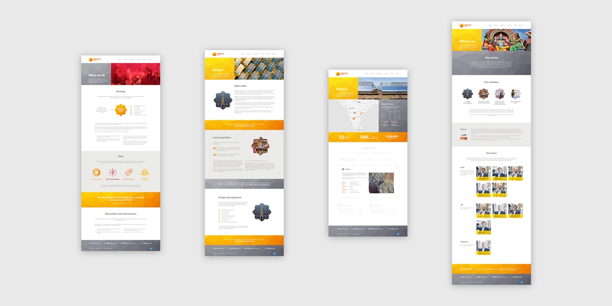 Vibrant Energy Portfolio Web Pages Spread
