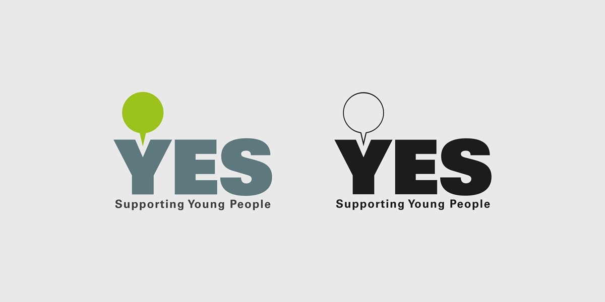 Colour and Mono logo for YES Youth Enquiry Service