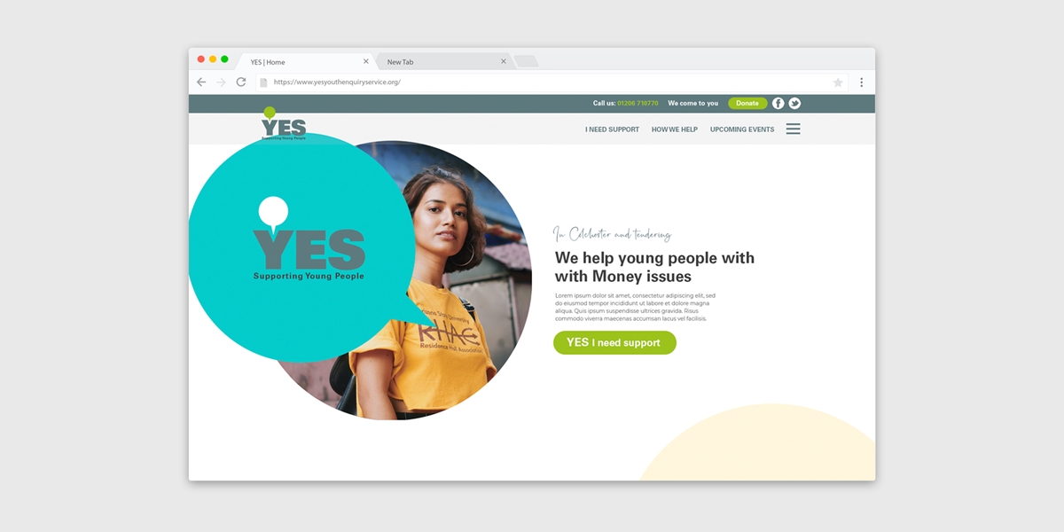Image of homepage for YES Youth Enquiry Service
