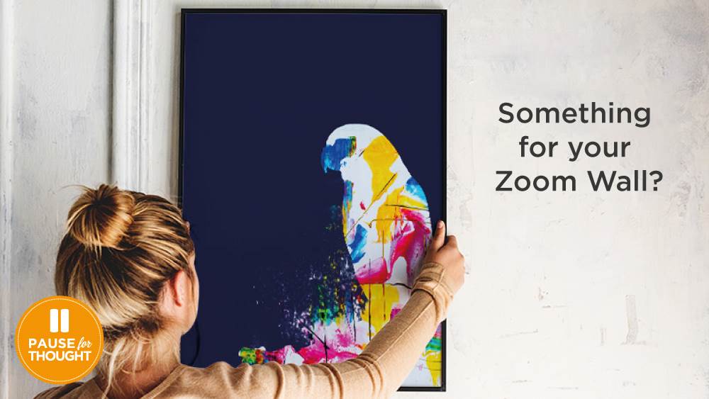 Integrated Ideas Web Design Agency - Header Image for Our Thoughts on Artwork for your Zoom Wall